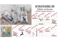 Stickserie ITH - Bestecktaschen Einsteckhüllen Weihnachten Vol. 2